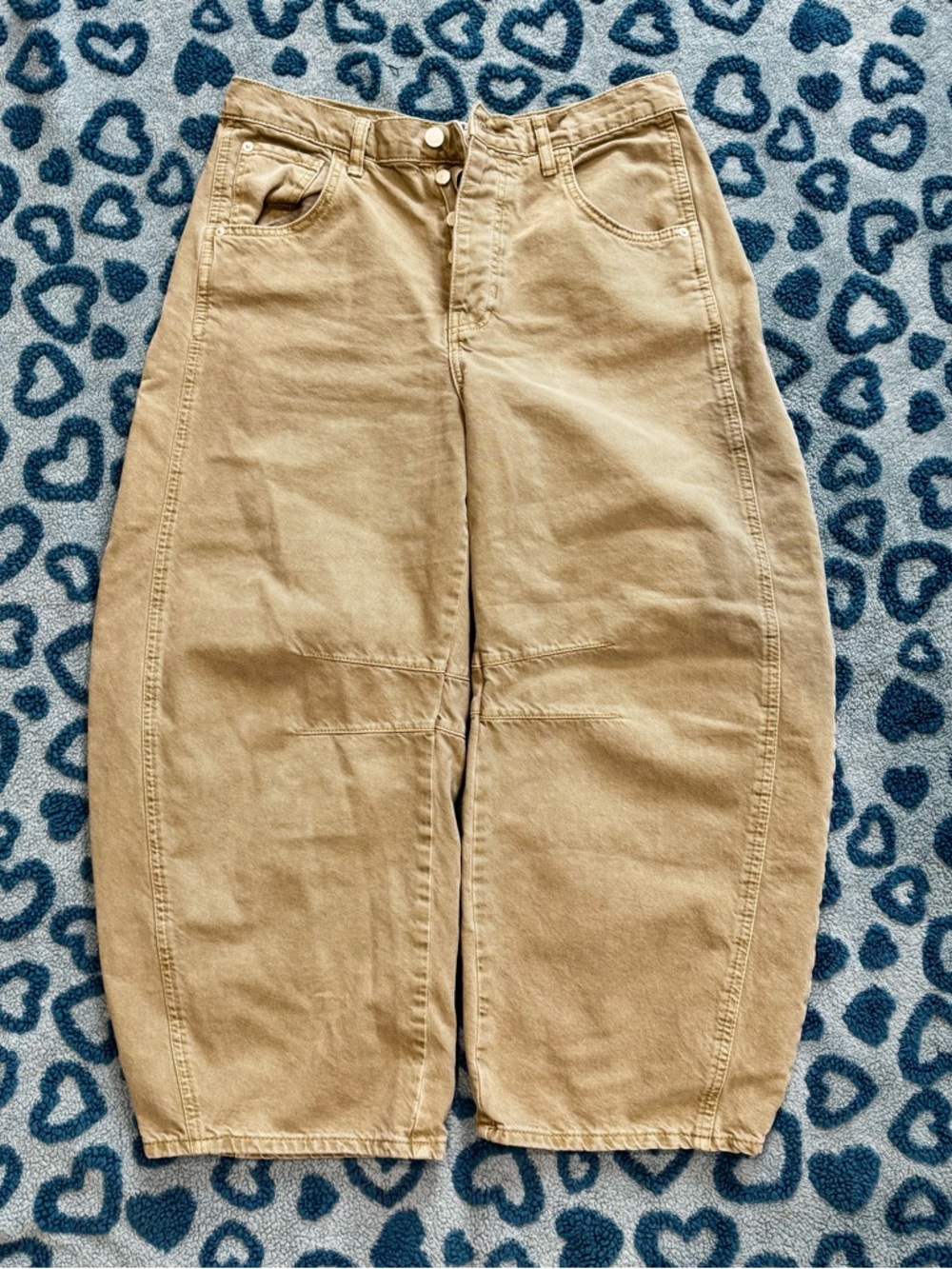 We The Free Good Luck Barrel Jeans Taupe Khaki size 30 GUC (see flaws) - Picture 4 of 7